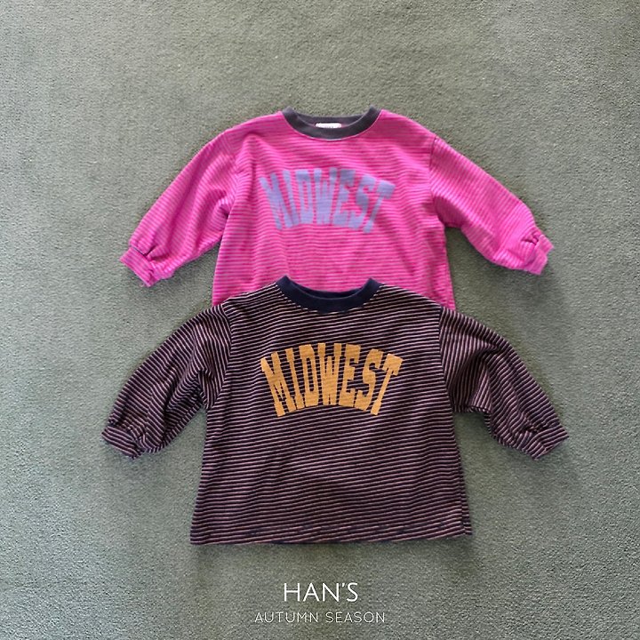 Han's - Korean Children Fashion - #discoveringself - Cotton Stripe Tee