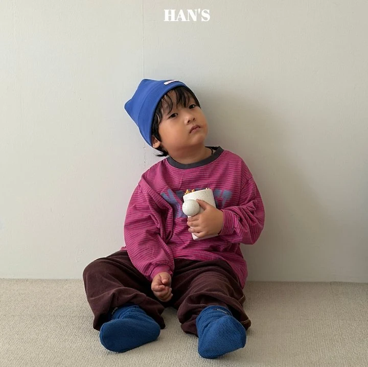 Han's - Korean Children Fashion - #kidsshorts - Cotton Stripe Tee - 3