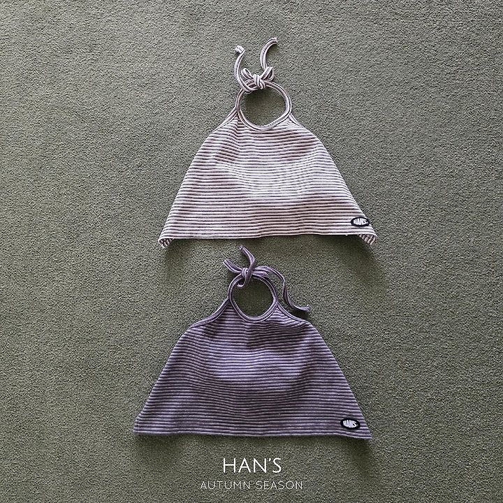 Han's - Korean Children Fashion - #kidsstore - Striped Halter Tee