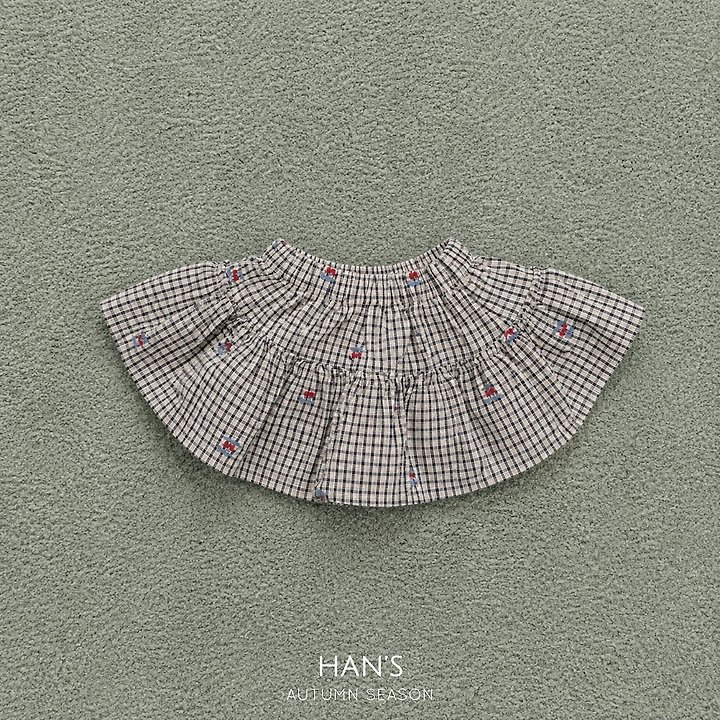 Han's - Korean Children Fashion - #littlefashionista - Cherry Embroidery Skirt - 3