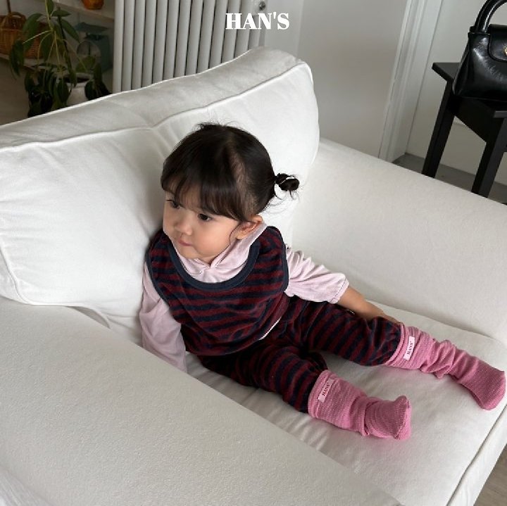 Han's - Korean Children Fashion - #minifashionista - Terry Stripe Sleeveless Top - 7
