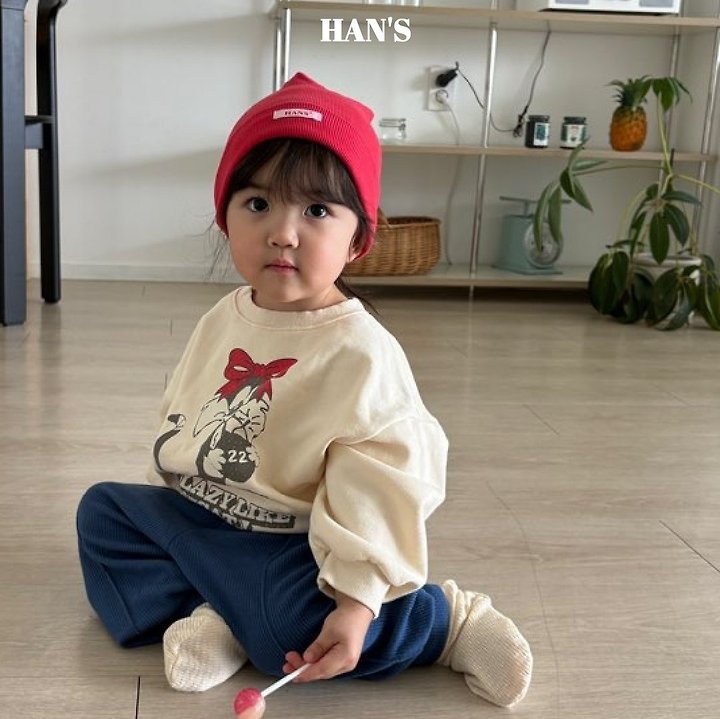 Han's - Korean Children Fashion - #minifashionista - Ribbon Cat Sweatshirt - 5