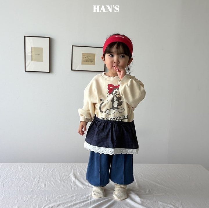 Han's - Korean Children Fashion - #prettylittlegirls - Ribbon Cat Sweatshirt - 6