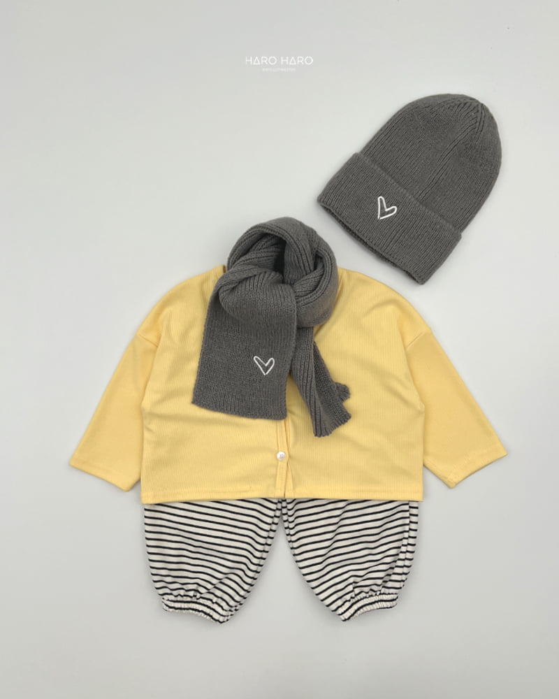 Haro Haro - Korean Children Fashion - #childrensboutique - Love Beanie Muffler Set - 7