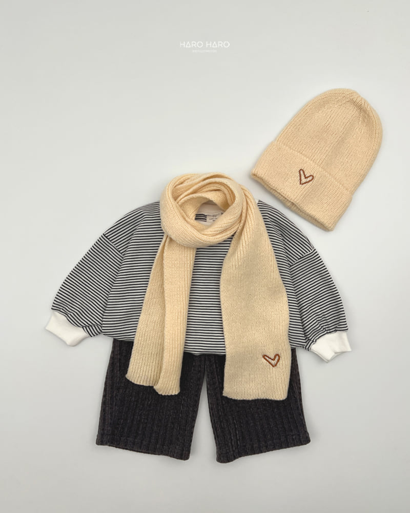 Haro Haro - Korean Children Fashion - #designkidswear - Love Beanie Muffler Set - 8