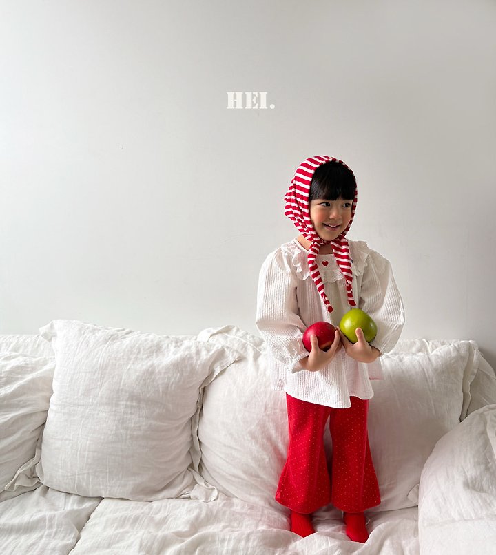 Hei - Korean Children Fashion - #childofig - Heart Blouse - 7