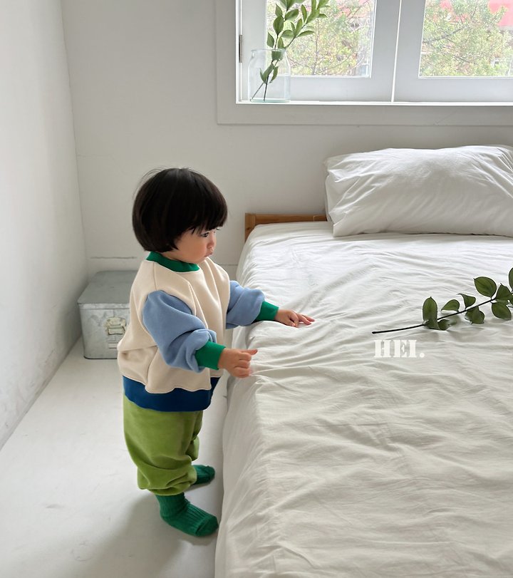 Hei - Korean Children Fashion - #childofig - Block Sweatshirt - 8