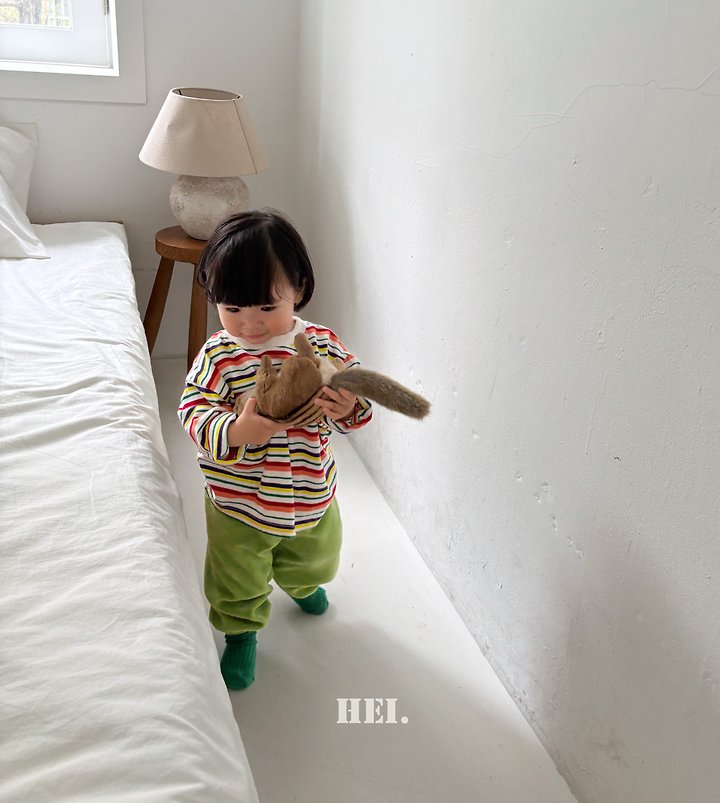 Hei - Korean Children Fashion - #childrensboutique - Multi Striped Tee - 10