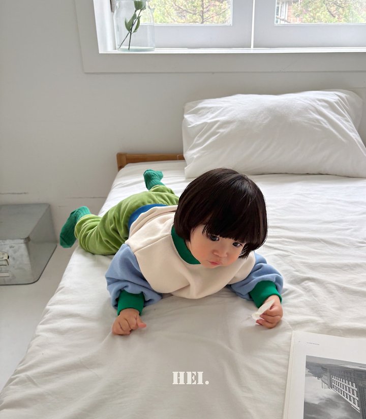 Hei - Korean Children Fashion - #childrensboutique - Block Sweatshirt - 9