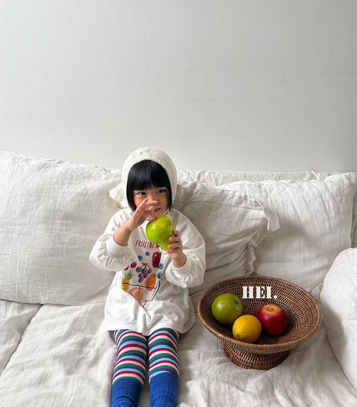 Hei - Korean Children Fashion - #fashionkids - Fruit Long Tee - 12
