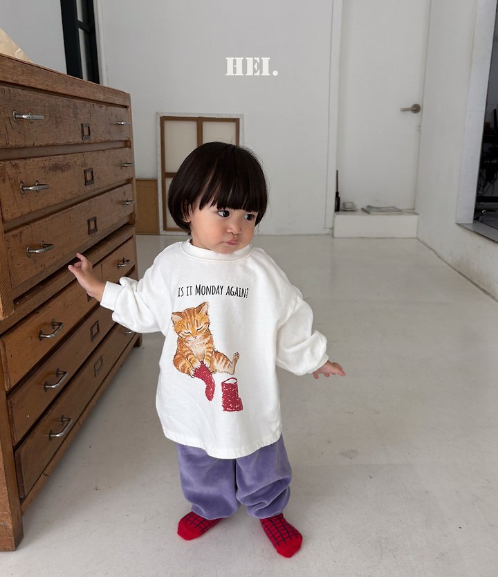 Hei - Korean Children Fashion - #fashionkids - Meow Long Tee - 5