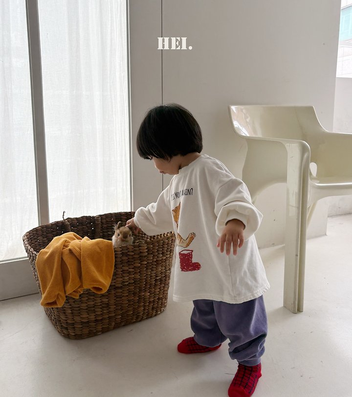 Hei - Korean Children Fashion - #kidsshorts - Meow Long Tee - 6