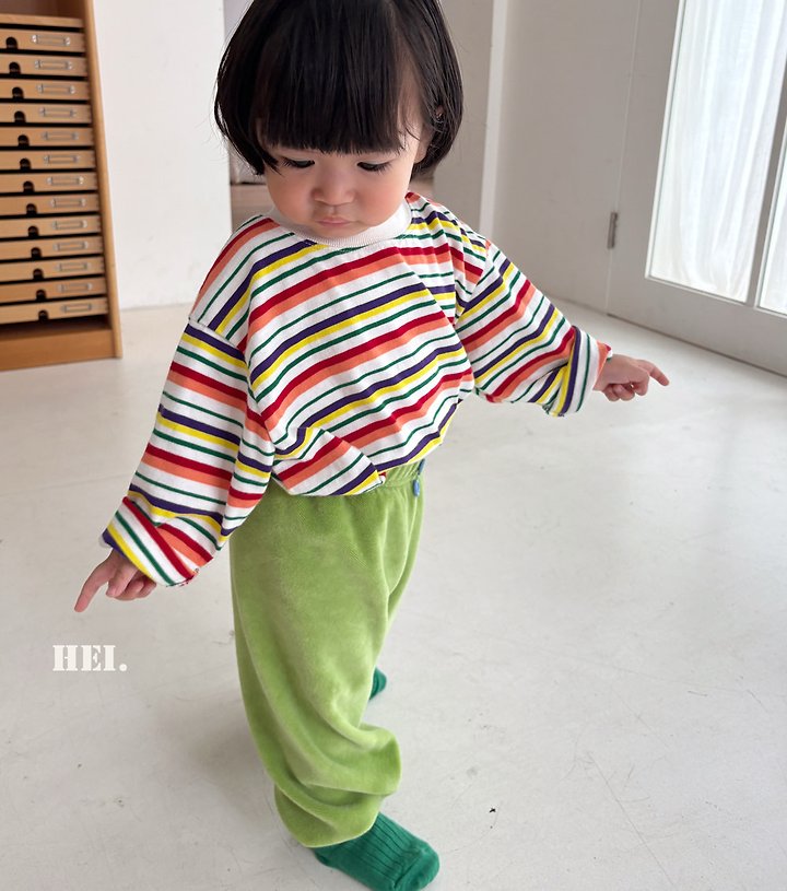 Hei - Korean Children Fashion - #littlefashionista - Multi Striped Tee - 2