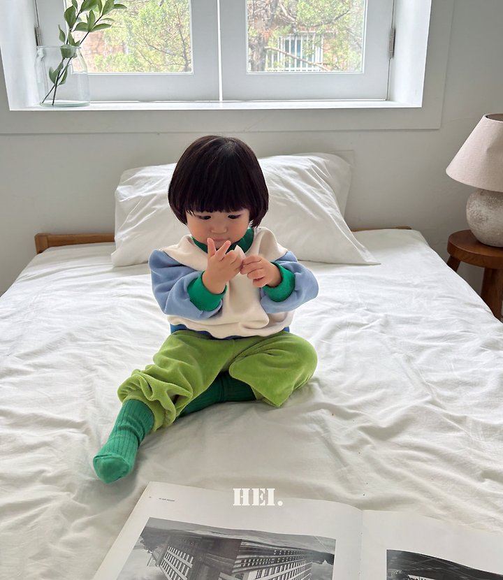 Hei - Korean Children Fashion - #littlefashionista - Block Sweatshirt - 3