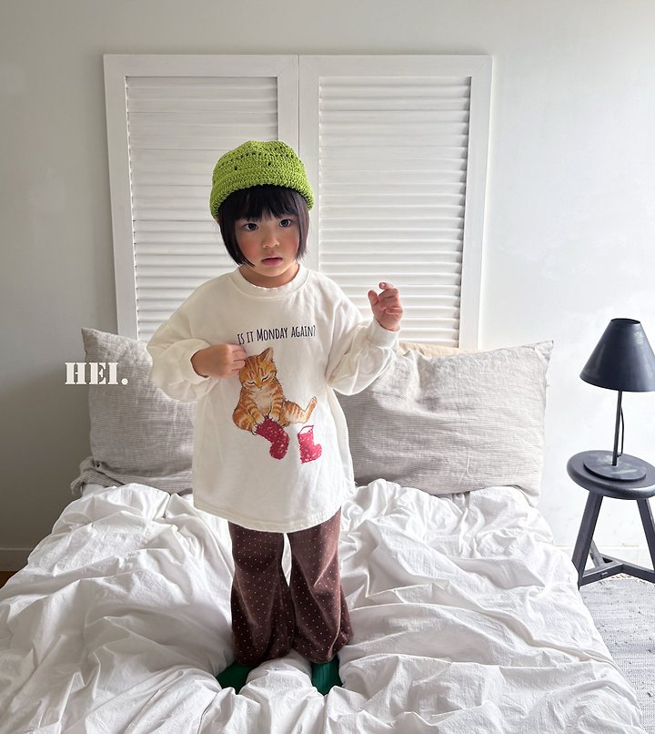 Hei - Korean Children Fashion - #minifashionista - Meow Long Tee - 12
