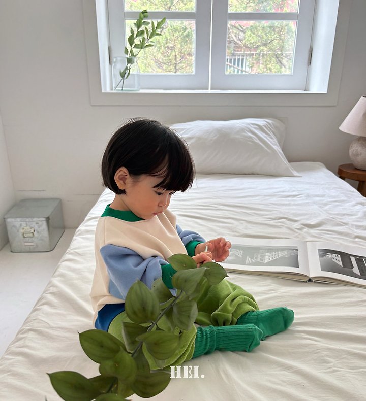 Hei - Korean Children Fashion - #prettylittlegirls - Block Sweatshirt - 6