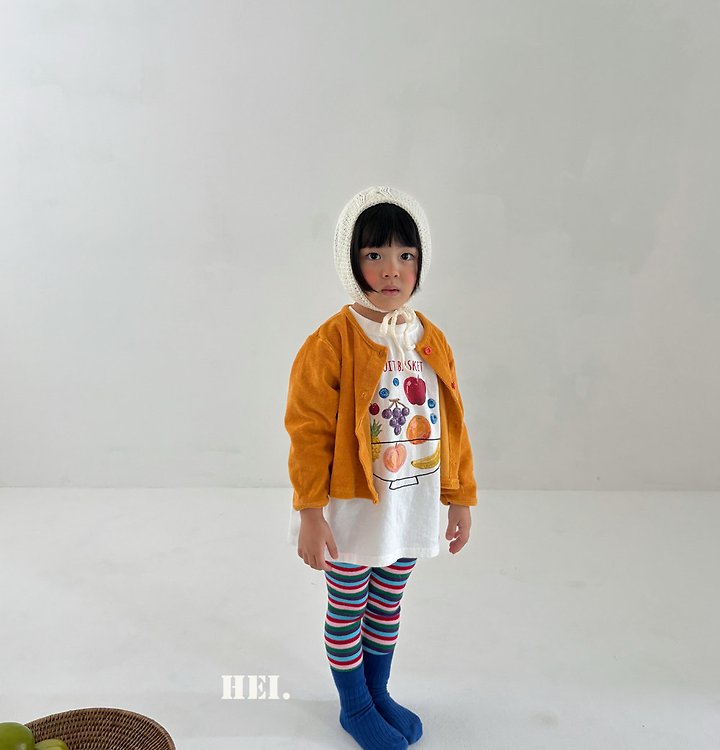 Hei - Korean Children Fashion - #stylishchildhood - Fruit Long Tee - 7