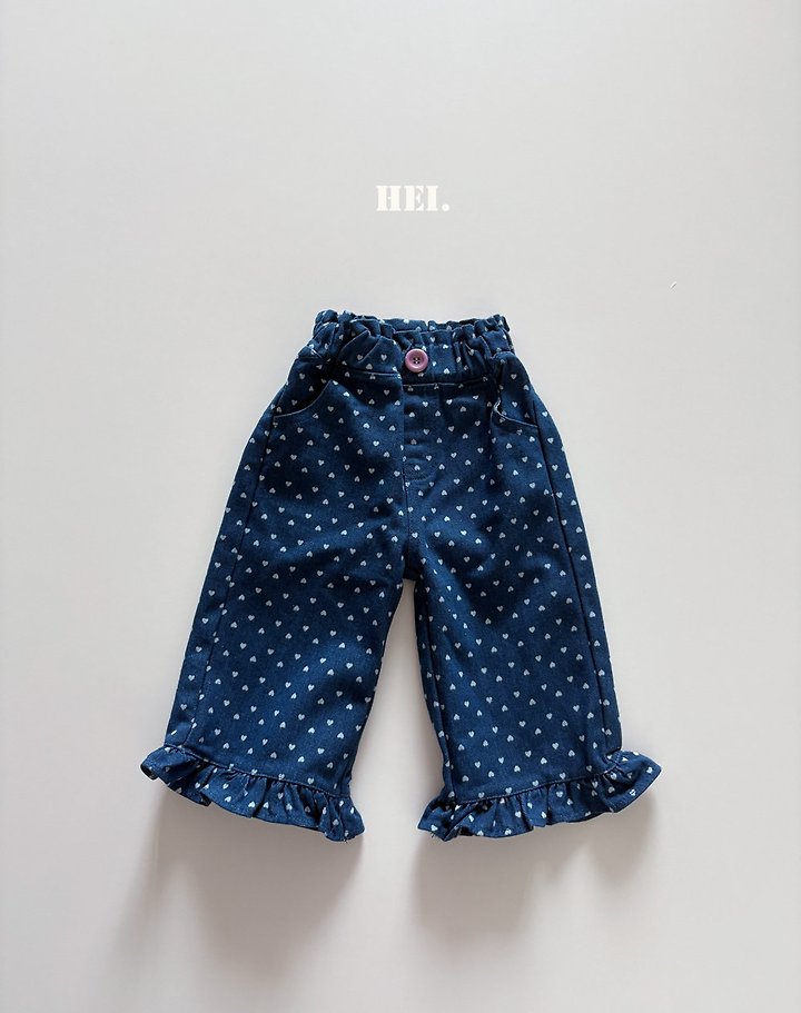 Hei - Korean Children Fashion - #todddlerfashion - Frill Denim Pants