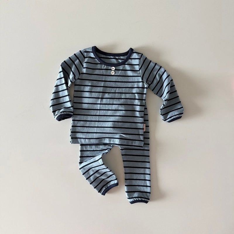 Here I Am - Korean Baby Fashion - #babyboutique - Madeleine Stripe Pajamas - 6