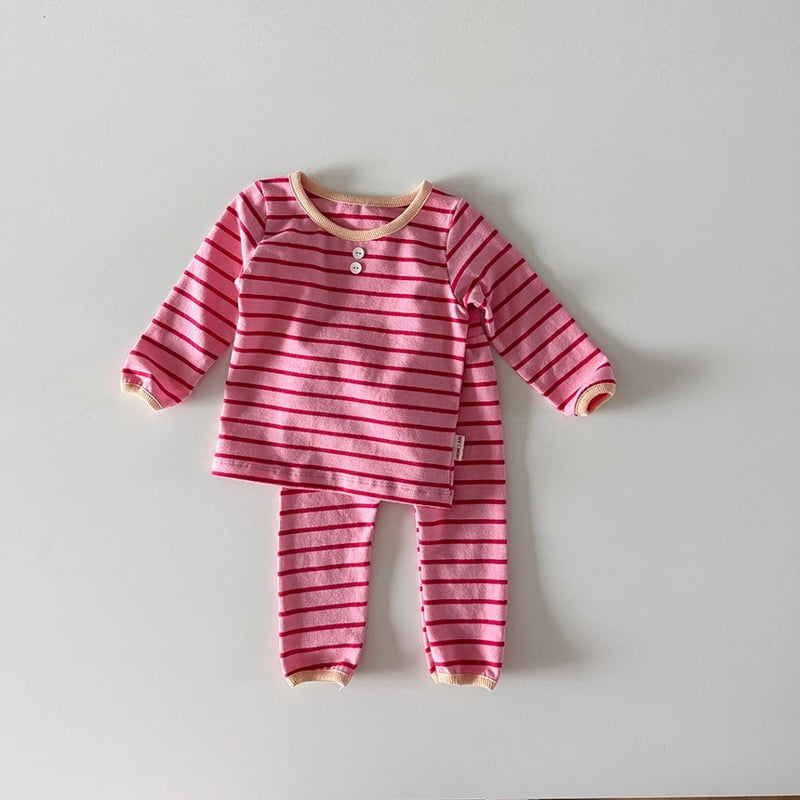 Here I Am - Korean Baby Fashion - #babyboutique - Madeleine Stripe Pajamas - 7
