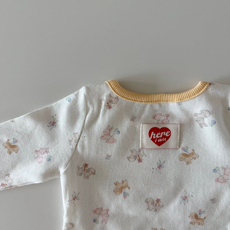 Here I Am - Korean Baby Fashion - #babyboutique - Puppy Pajamas - 5