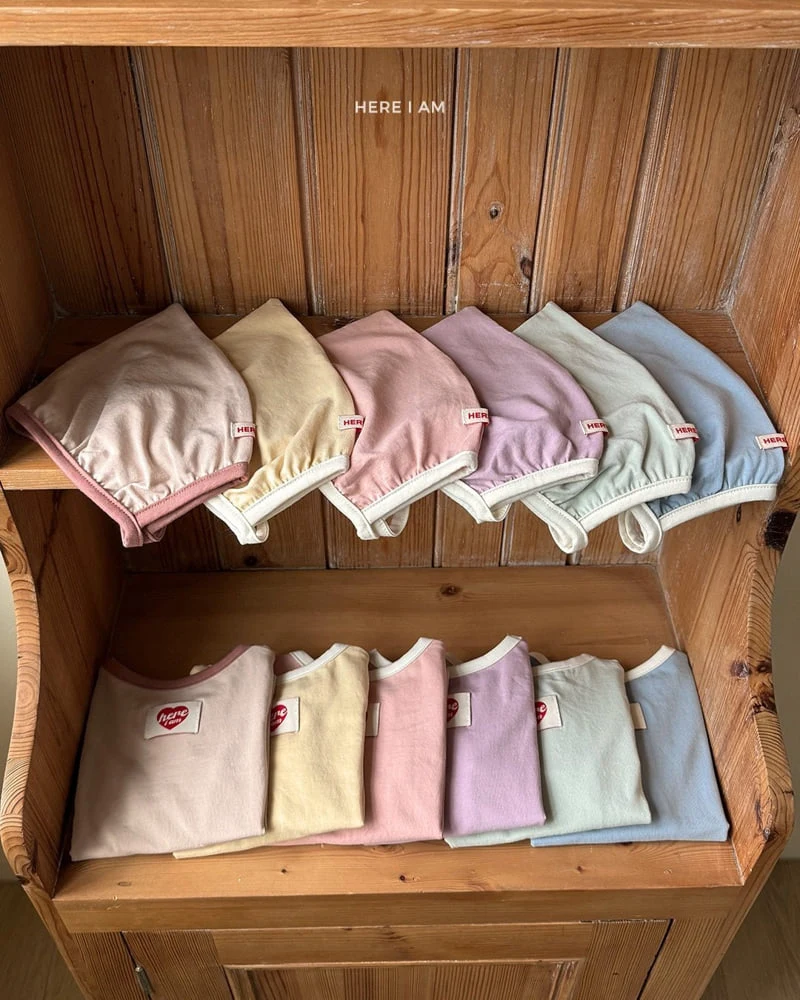 Here I Am - Korean Baby Fashion - #onlinebabyshop - Plain Pajamas - 4