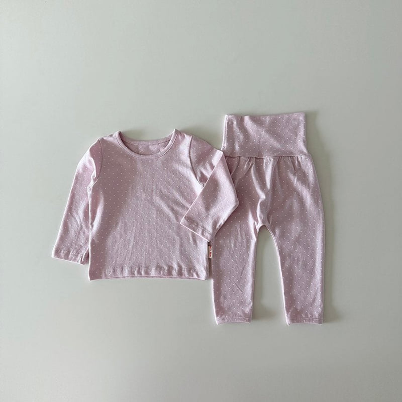 Here I Am - Korean Baby Fashion - #babyboutique - Dot Modal Pajamas - 3