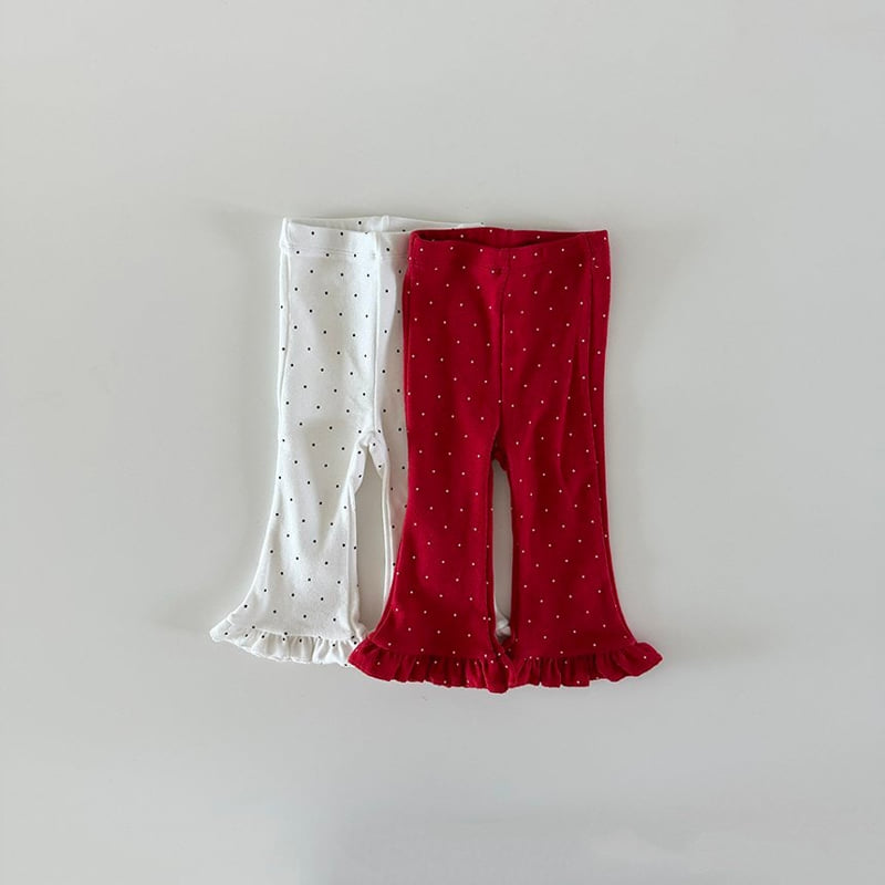 Here I Am - Korean Baby Fashion - #babyboutiqueclothing - Frill Dot Leggings