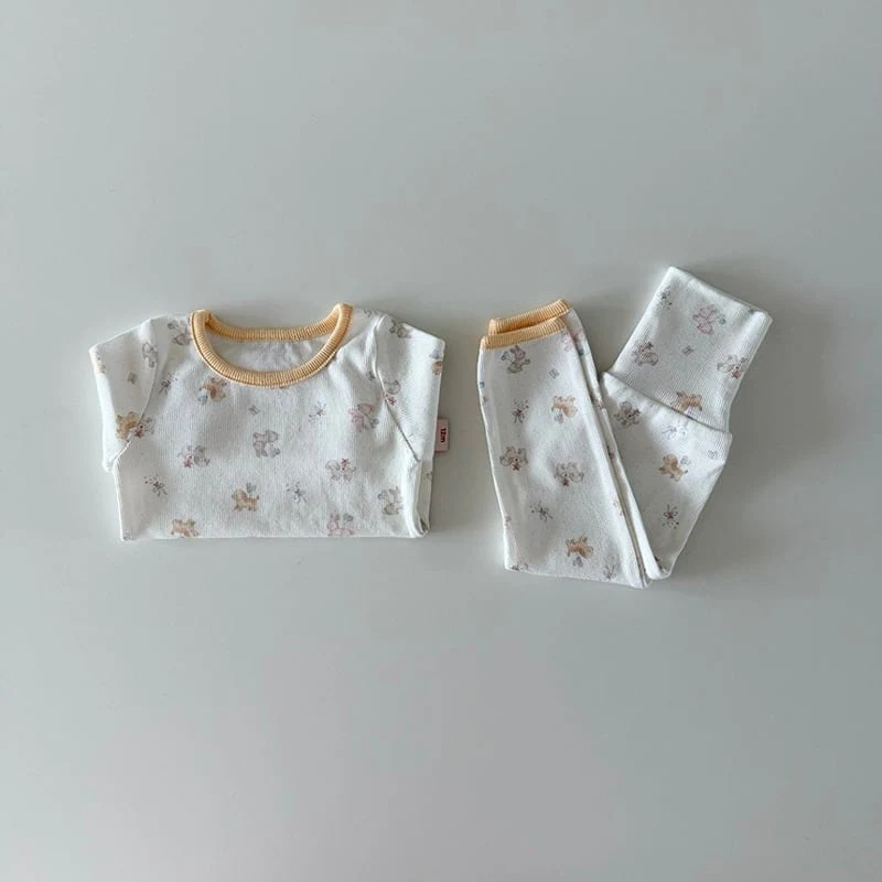 Here I Am - Korean Baby Fashion - #babyboutiqueclothing - Puppy Pajamas - 7