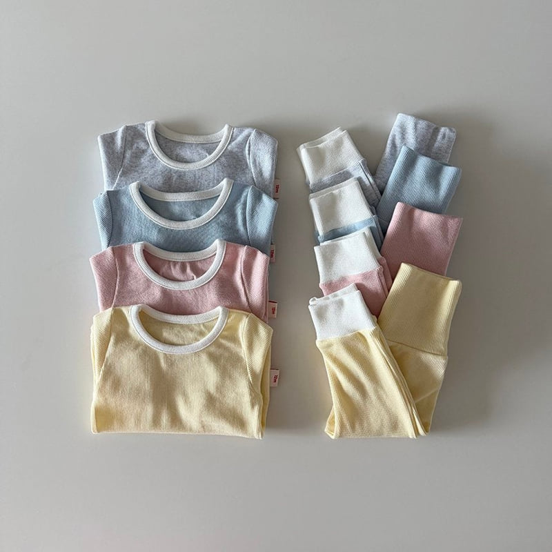 Here I Am - Korean Baby Fashion - #babyfashion - Joy Rib Pajamas