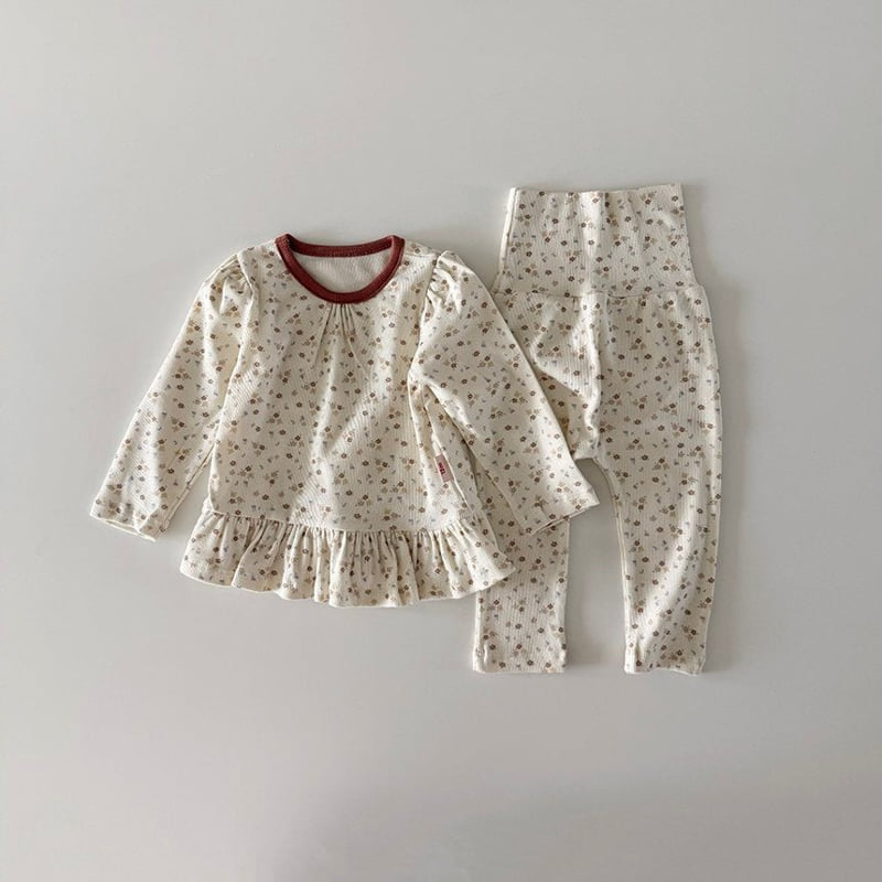 Here I Am - Korean Baby Fashion - #babygirlfashion - Mood Flare Pajamas - 2