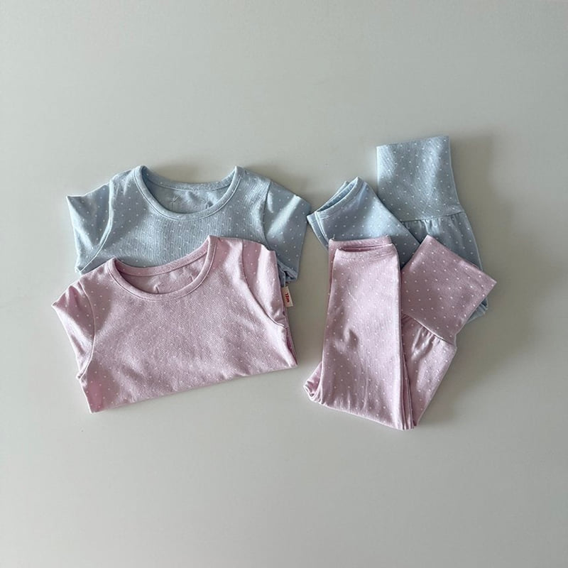 Here I Am - Korean Baby Fashion - #babygirlfashion - Dot Modal Pajamas - 9