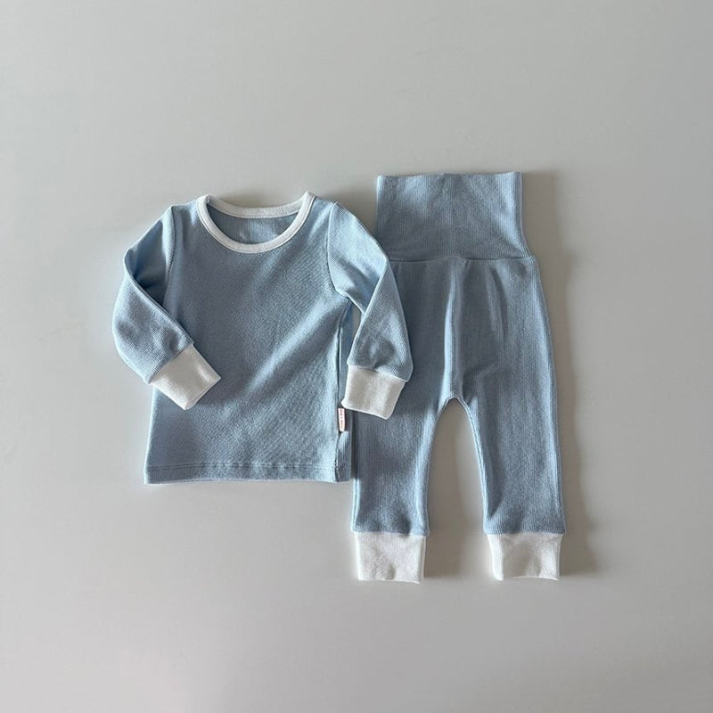 Here I Am - Korean Baby Fashion - #babygirlfashion - Joy Rib Pajamas - 4