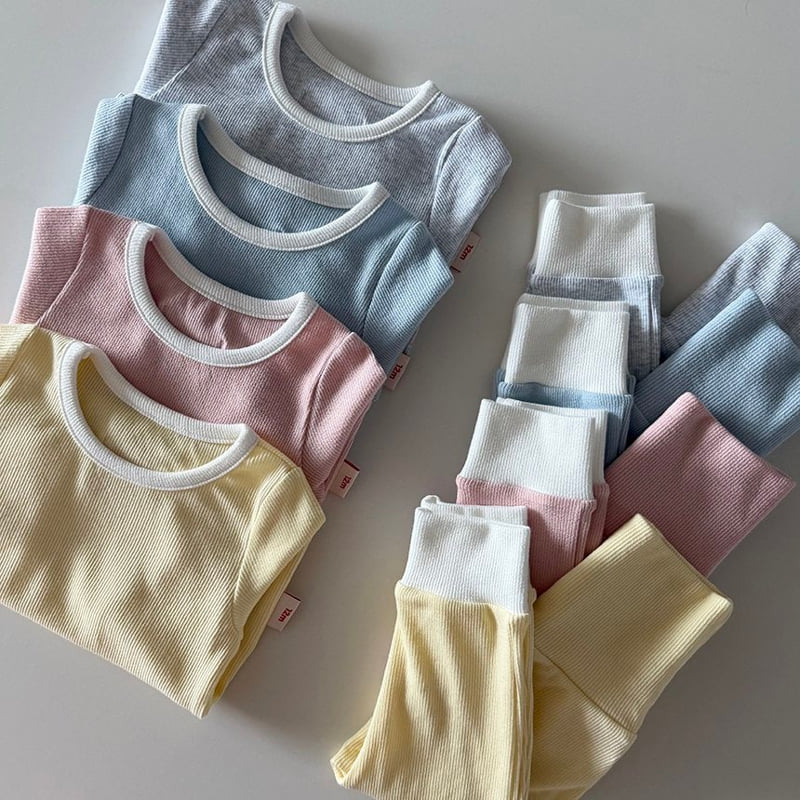 Here I Am - Korean Baby Fashion - #babyoutfit - Joy Rib Pajamas - 8