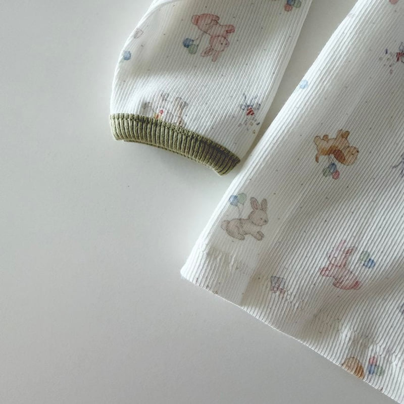 Here I Am - Korean Baby Fashion - #onlinebabyboutique - Puppy Pajamas - 3
