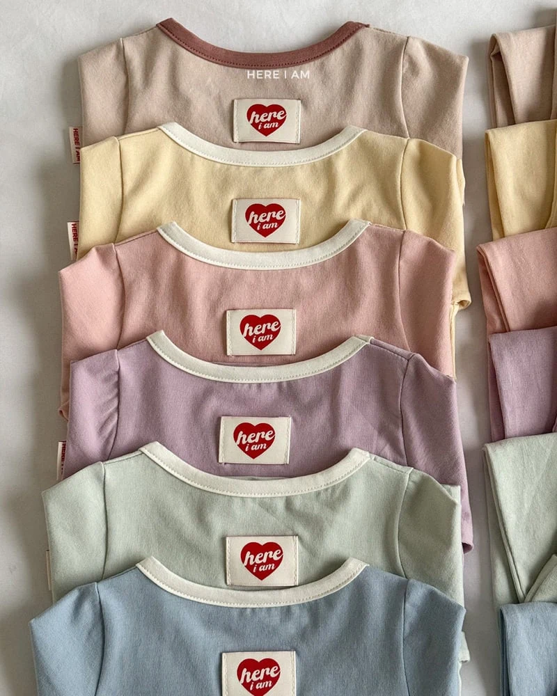 Here I Am - Korean Baby Fashion - #onlinebabyshop - Plain Pajamas - 3