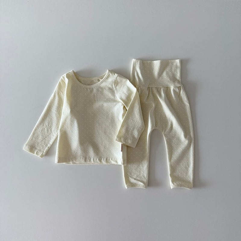 Here I Am - Korean Baby Fashion - #onlinebabyshop - Dot Modal Pajamas - 2