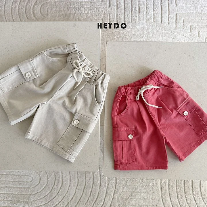 Heydo - Korean Children Fashion - #Kfashion4kids - Pocket Pigment Bermuda Pants