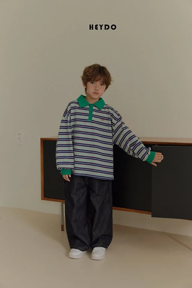 Heydo - Korean Children Fashion - #Kfashion4kids - Tommy Colored Collar Tee - 12