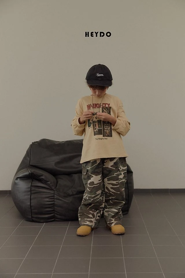 Heydo - Korean Children Fashion - #Kfashion4kids - Rib Camo Pocket Pants - 6