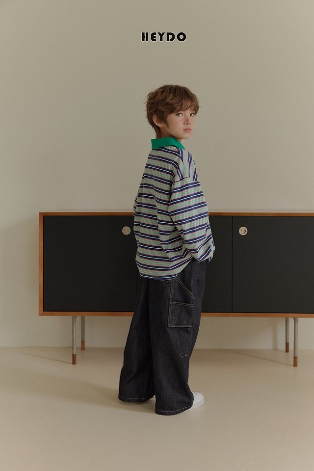 Heydo - Korean Children Fashion - #Kfashion4kids - Carpender Denim Pants - 5
