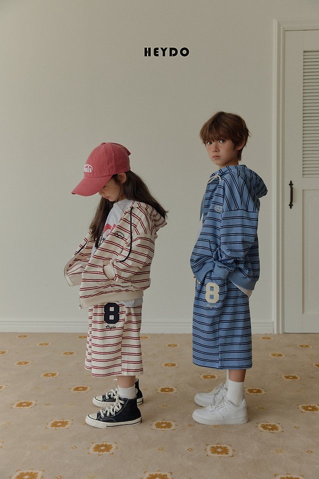 Heydo - Korean Children Fashion - #childofig - Stripe Bermuda Pants - 5