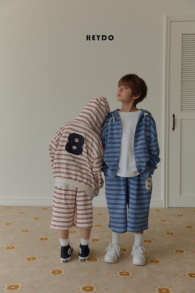 Heydo - Korean Children Fashion - #childofig - Stripe Bermuda Pants - 6