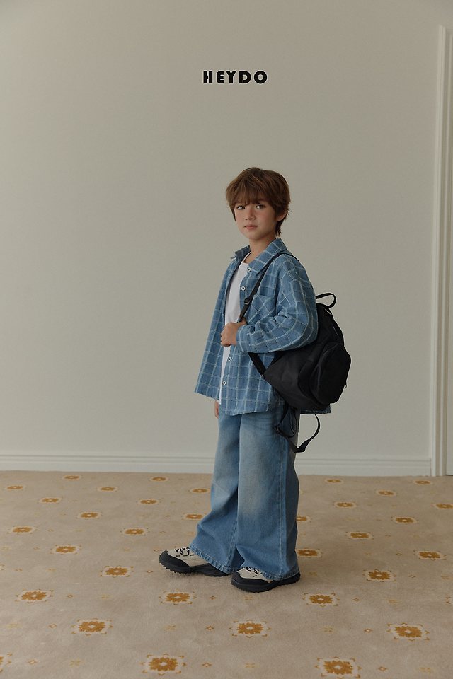 Heydo - Korean Children Fashion - #childofig - True Wide Denim Pants - 12