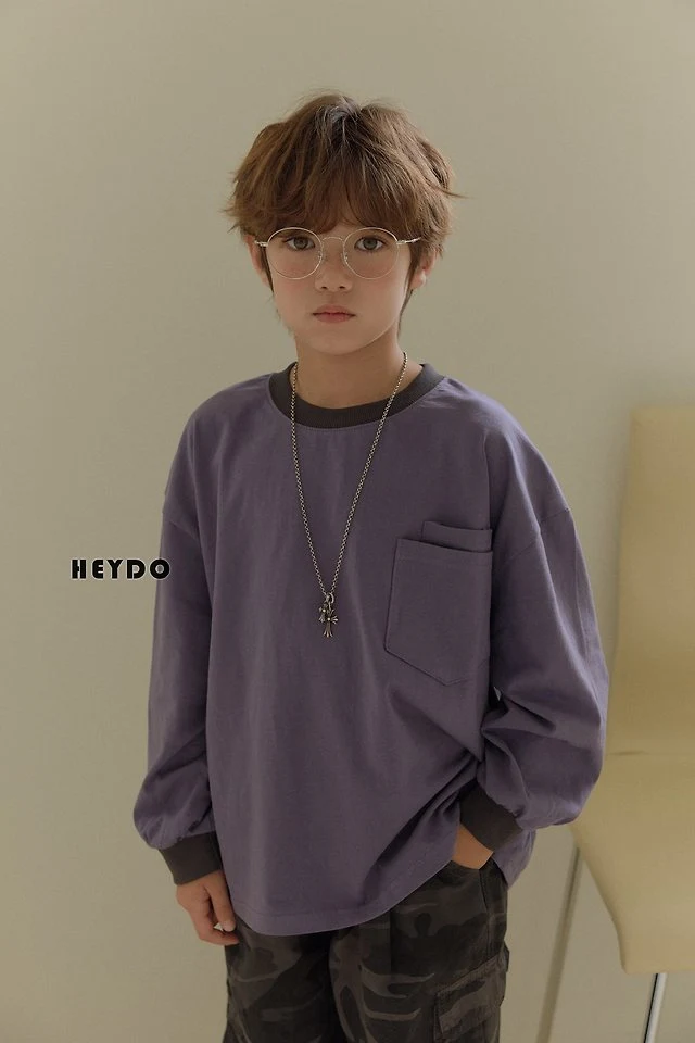 Heydo - Korean Children Fashion - #childofig - Twotwo Pocket Tee - 6