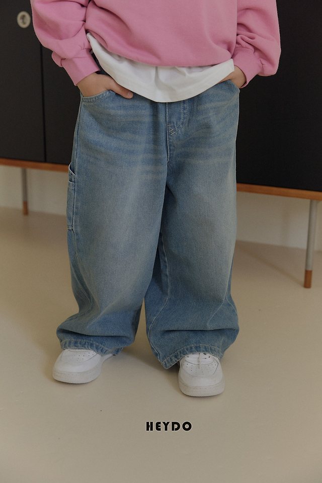 Heydo - Korean Children Fashion - #childrensboutique - Carpender Denim Pants - 8