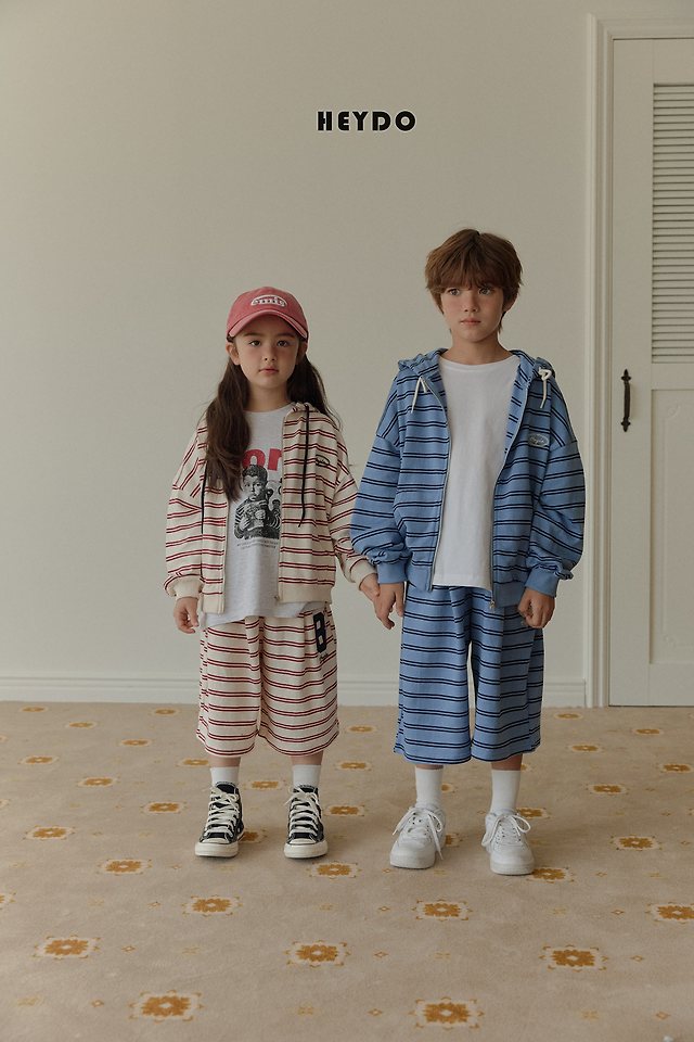 Heydo - Korean Children Fashion - #designkidswear - Stripe Bermuda Pants - 8