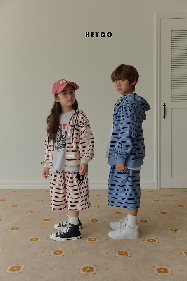 Heydo - Korean Children Fashion - #discoveringself - Stripe Bermuda Pants - 9