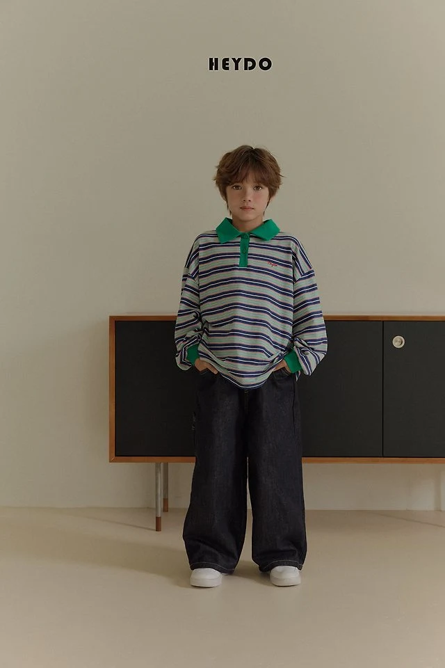 Heydo - Korean Children Fashion - #fashionkids - Tommy Colored Collar Tee - 8