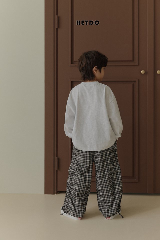 Heydo - Korean Children Fashion - #fashionkids - Check Pocket Pants - 9